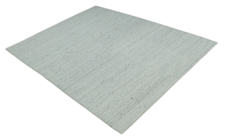 Premium Contemporary loop Pile Ivory Hand woven wool Area Rug - The Rug Decor