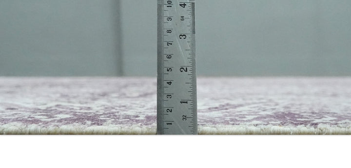 Premium Floral Medallion Purple and Ivory 5.6x7.9 Viscose Area Rug - The Rug Decor