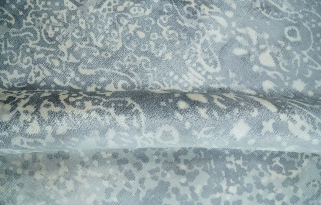 Premium Style Silver and Gray Traditional Medallion 5x8 Hand loom Viscose Area Rug - The Rug Decor