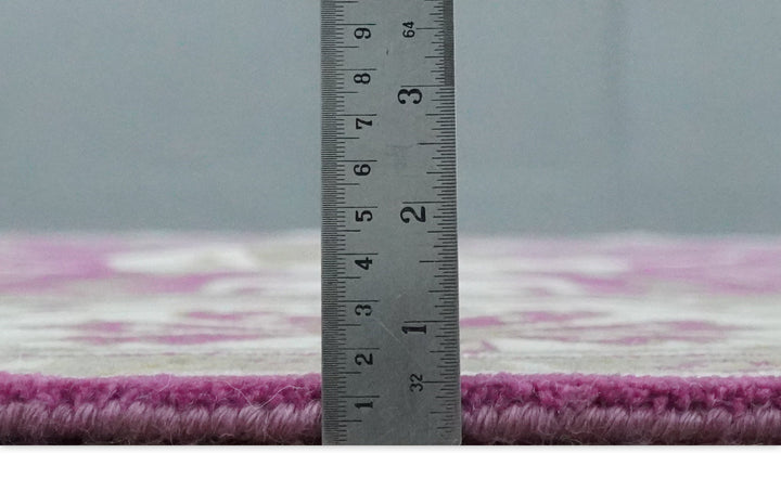 Purple, Ivory and Olive Traditional Hand knotted Oriental Oushak 9x12 wool Area Rug - The Rug Decor