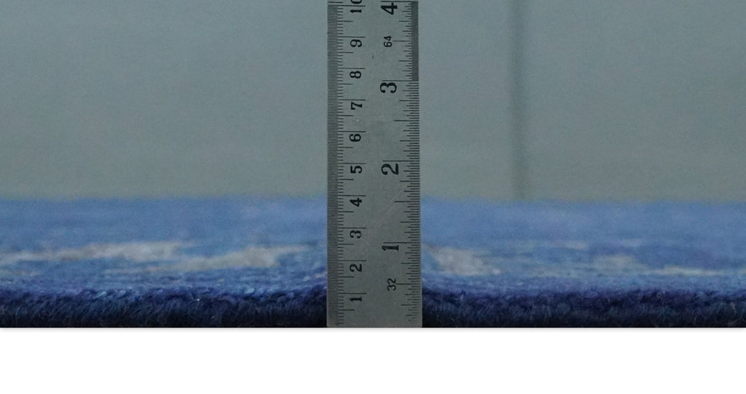 Ready to Ship Blue and Gray Hand knotted Oushak 8x10 and 9x12 wool Area Rug - The Rug Decor