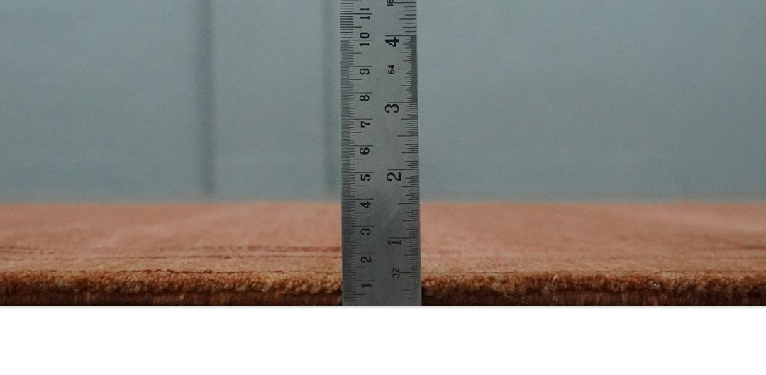 Rust and Brown Modern Stripes Design Hand loom 4x6 wool Area Rug - The Rug Decor