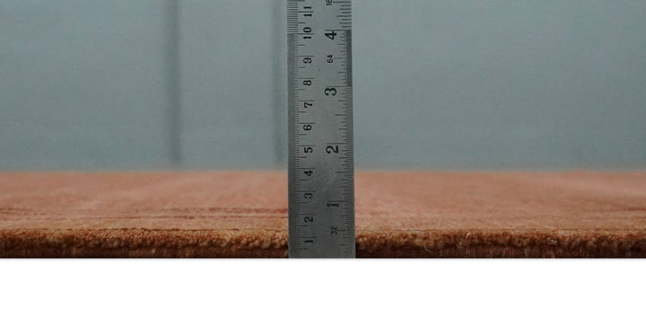 Rust and Brown Modern Stripes Design Hand loom 4x6 wool Area Rug - The Rug Decor