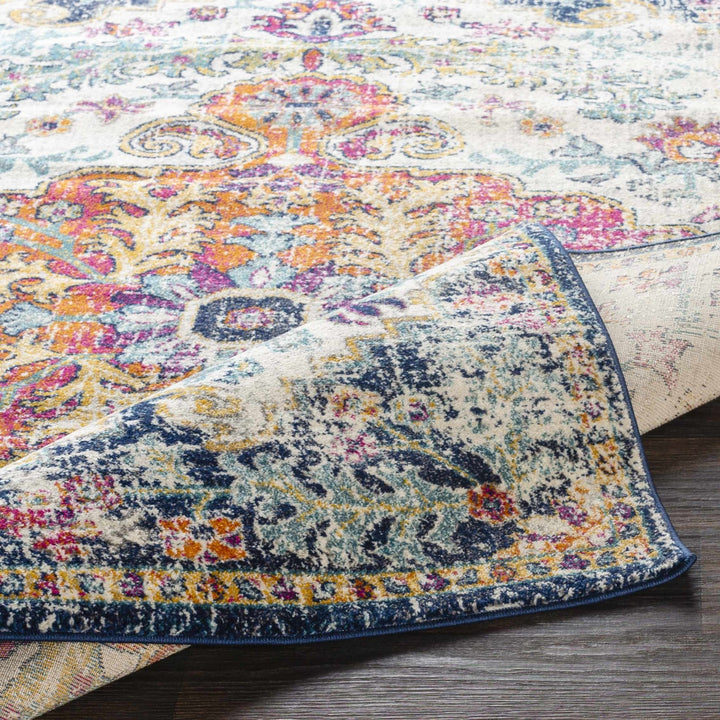 Rust, Ivory and Teal Traditional Medallion Heriz Multi size Turkish Design area Rug - The Rug Decor