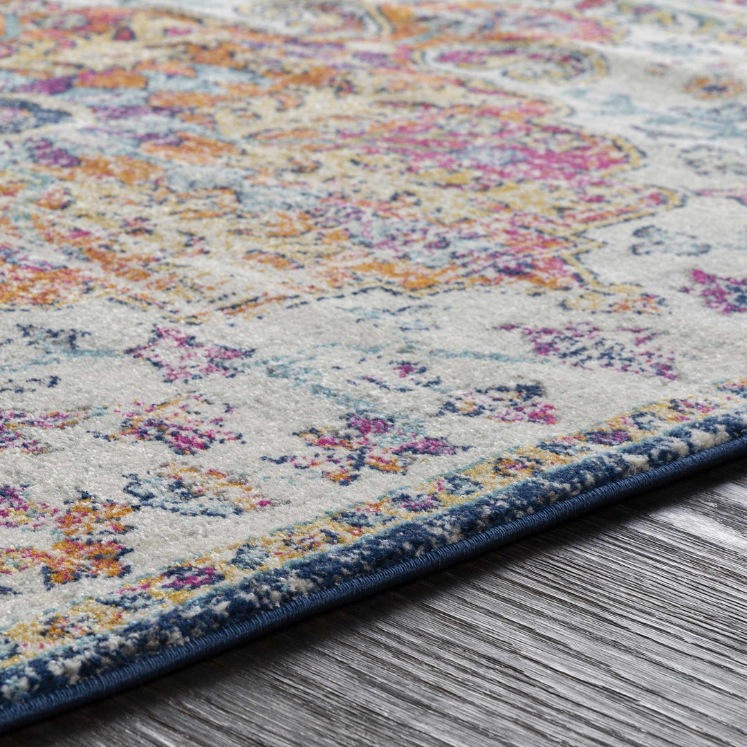 Rust, Ivory and Teal Traditional Medallion Heriz Multi size Turkish Design area Rug - The Rug Decor