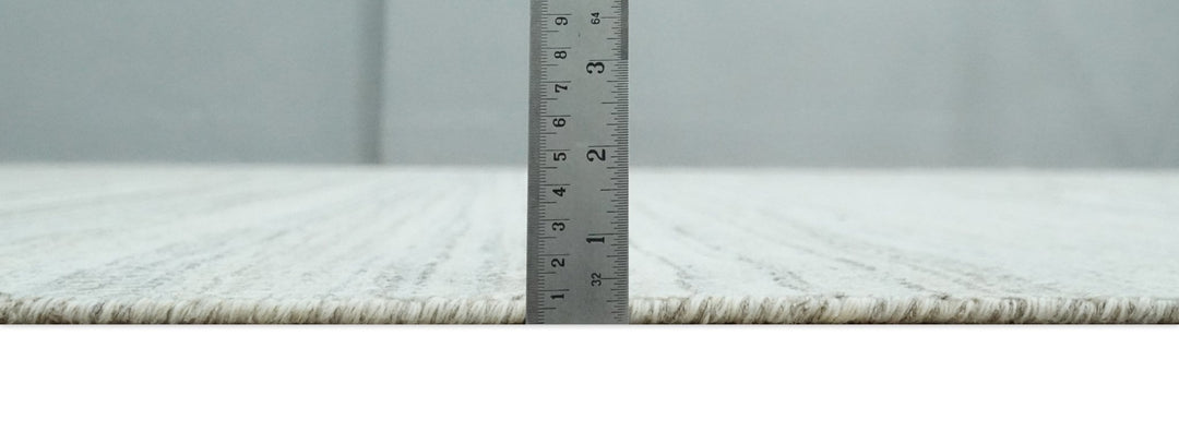 Shaded Beige, Camel and Brown Scandinavian 8x10 Hand Made Blended Wool Flatwoven Area Rug | KE4 - The Rug Decor