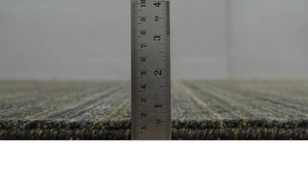 Shaded Olive and Gray Scandinavian 5x7 Blended bamboo Silk Flatwoven Area Rug | HL43 - The Rug Decor