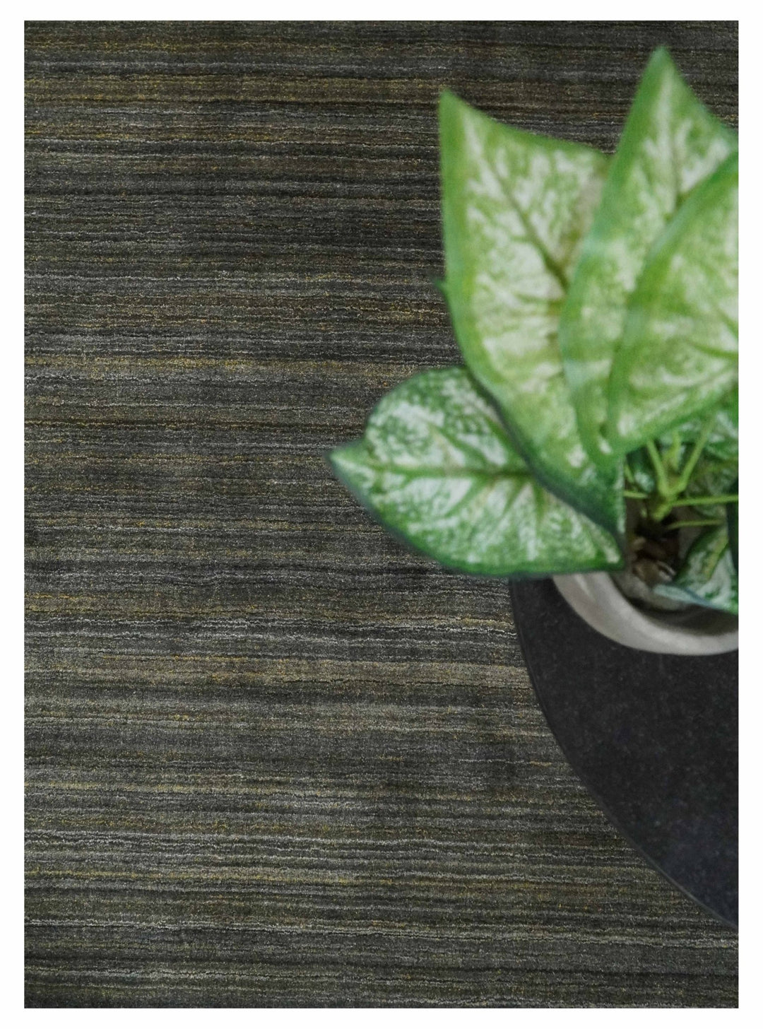 Shaded Olive and Gray Scandinavian 5x7 Blended bamboo Silk Flatwoven Area Rug | HL43 - The Rug Decor