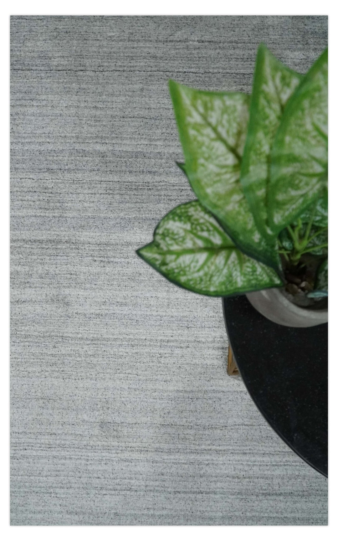 Shaded Silver Gray Scandinavian 5x7 Blended Bamboo Silk Flatwoven Area Rug, Dinning, Kids Rug | HL31 - The Rug Decor