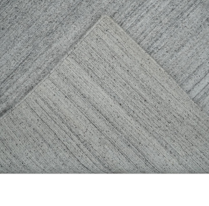 Shaded Silver Gray Scandinavian 5x7 Blended Bamboo Silk Flatwoven Area Rug, Dinning, Kids Rug | HL31 - The Rug Decor