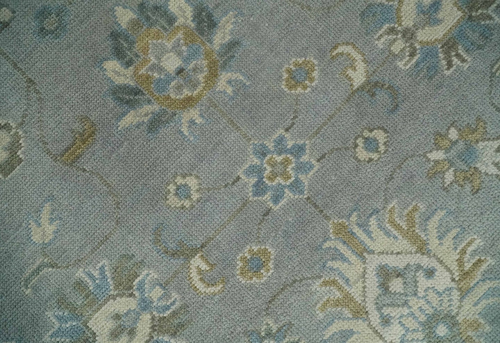 Silver and Brown 6x9, 8x10, 9x12, 10x14 and 12x15 Antique Traditional Persian Oushak Wool Rug | NT2 - The Rug Decor