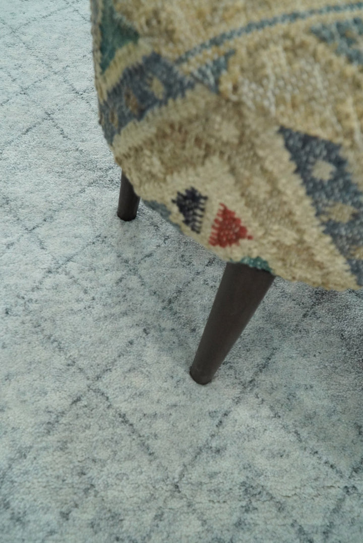 Silver and Gray Hand Woven 9x12 Trellis Moroccan Rug Made with Fine Wool | TRDCP101912 - The Rug Decor