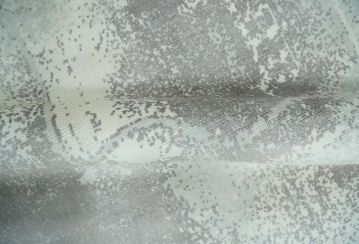 Silver, Charcoal and Ivory Modern Abstract 5x8 Hand loom viscose Area Rug - The Rug Decor