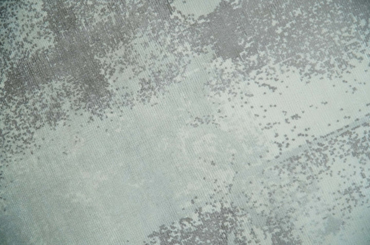 Silver, Charcoal and Ivory Modern Abstract 5x8 Hand loom viscose Area Rug - The Rug Decor