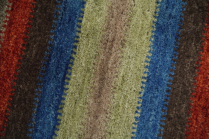 Small 1.5x2 Red, Blue and Green Wool Hand Knotted traditional Persian Vintage Antique Southwestern Gabbeh Rug| TRDCP307152 - The Rug Decor