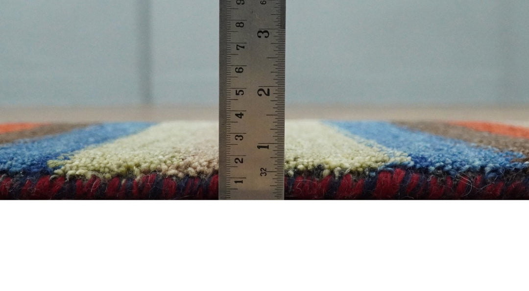 Small 1.5x2 Red, Blue and Green Wool Hand Knotted traditional Persian Vintage Antique Southwestern Gabbeh Rug| TRDCP307152 - The Rug Decor