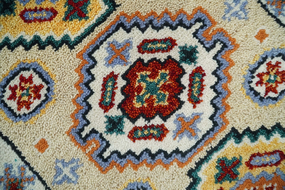 Small 2x3 Gray and Camel Wool Hand Knotted traditional Persian Vintage Antique Southwestern Kazak | TRDCP28123 - The Rug Decor