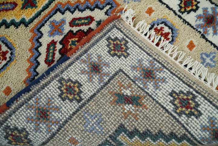 Small 2x3 Gray and Camel Wool Hand Knotted traditional Persian Vintage Antique Southwestern Kazak | TRDCP28123 - The Rug Decor