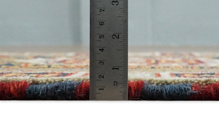 Small 2x3 Red and Ivory Wool Hand Knotted traditional Persian Vintage Antique Southwestern Kazak | TRDCP18923 - The Rug Decor