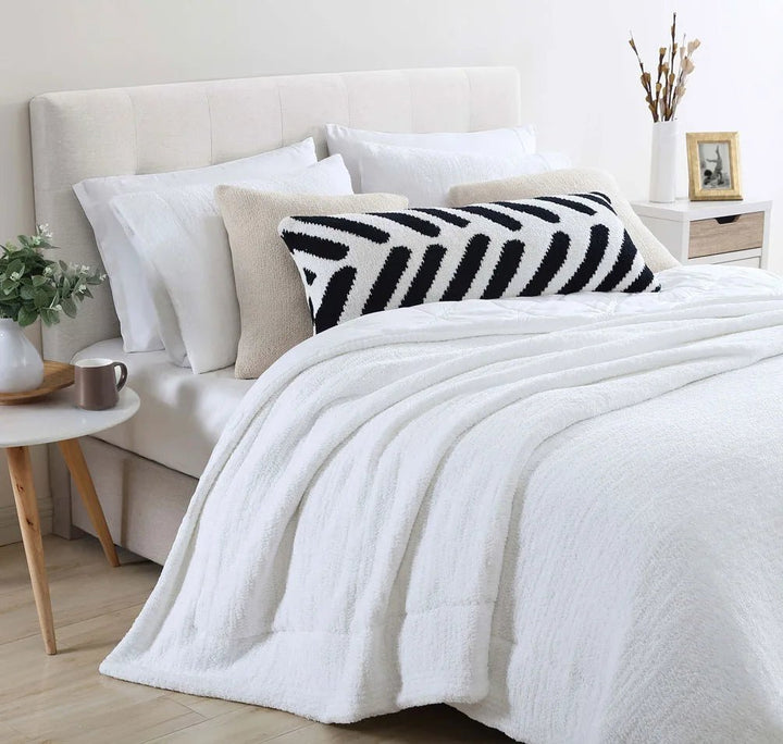 Soft And Comfy Black and White Chevron Tulum Lumbar Pillow - The Rug Decor