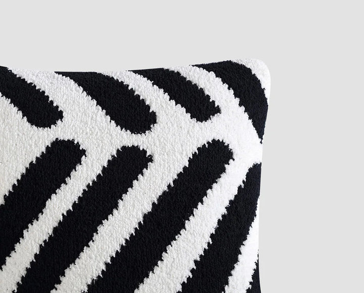 Soft And Comfy Black and White Chevron Tulum Throw Pillow - The Rug Decor