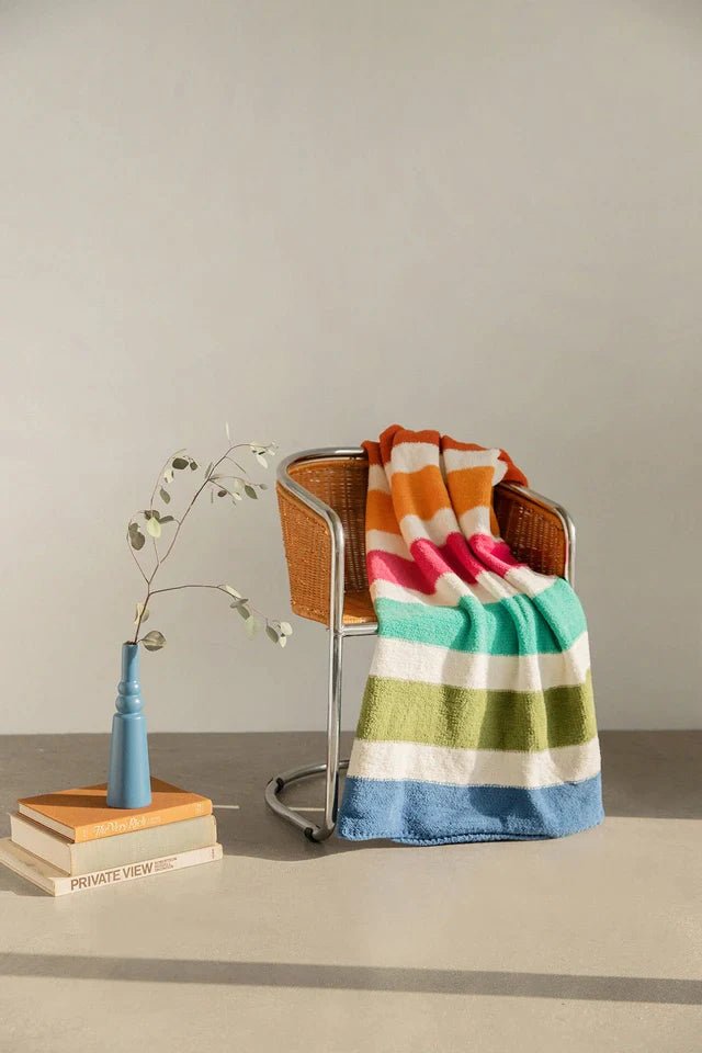Soft and Cozy Striped Light weight Throw for Your Home - The Rug Decor