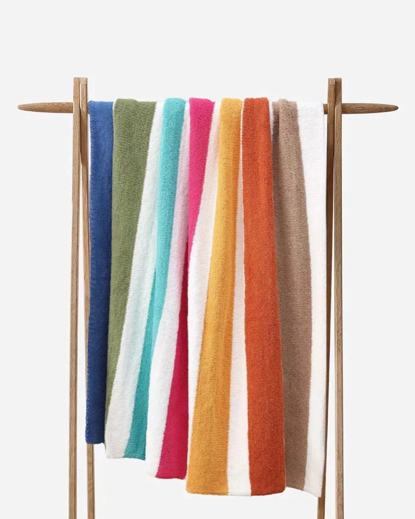 Soft and Cozy Striped Light weight Throw for Your Home - The Rug Decor