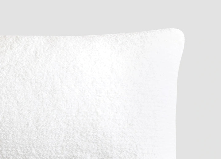Soft and Stylish Solid Cloud Gray, Taupe, Midnight and Clear White Snug Lumbar Pillow - The Rug Decor