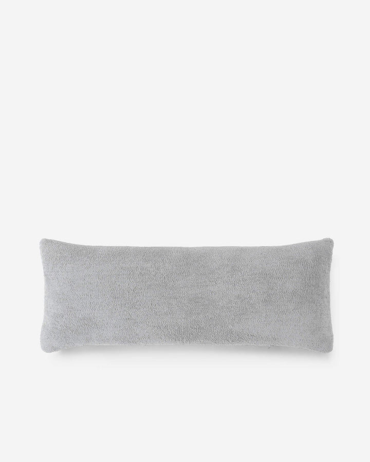 Soft and Stylish Solid Cloud Gray, Taupe, Midnight and Clear White Snug Lumbar Pillow - The Rug Decor