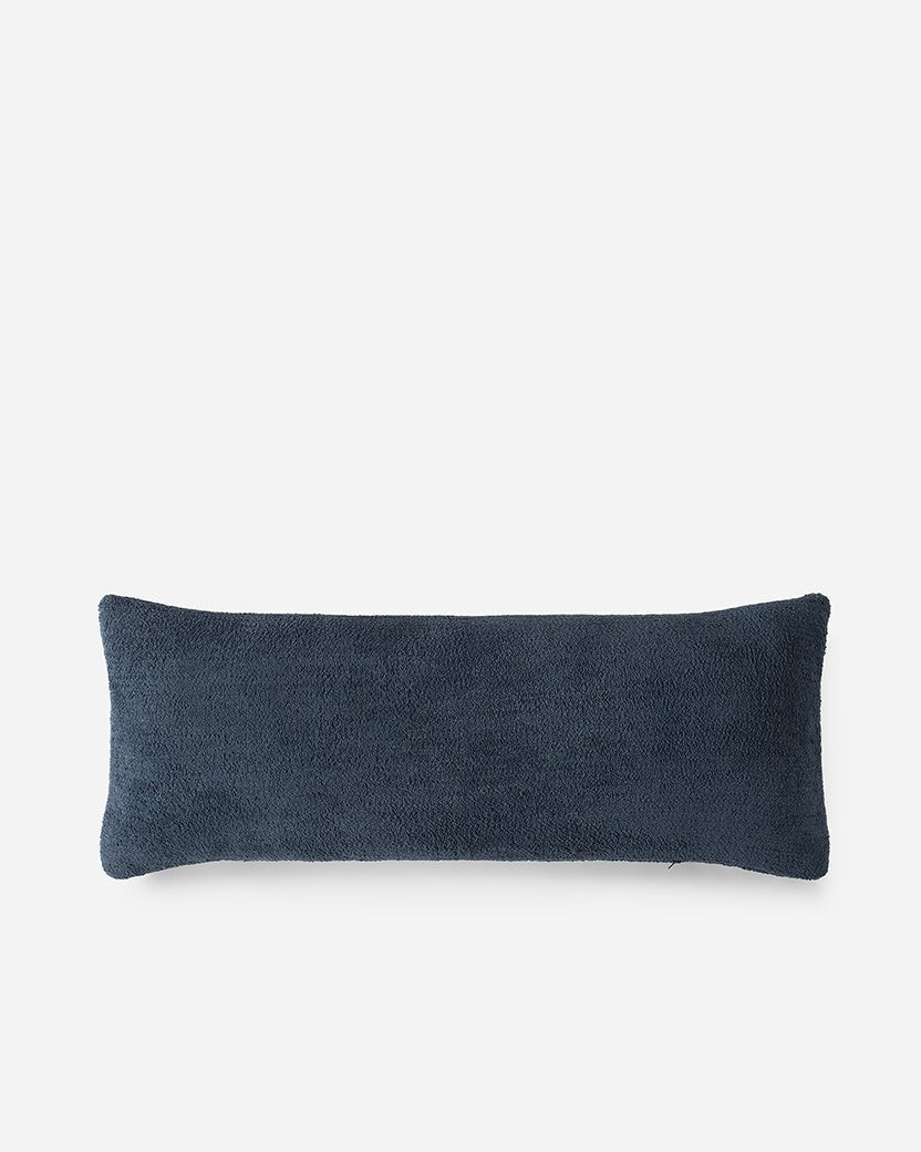 Soft and Stylish Solid Cloud Gray, Taupe, Midnight and Clear White Snug Lumbar Pillow - The Rug Decor