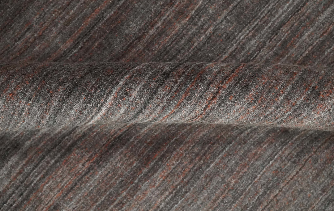 Solid Brown Scandinavian 5x7 Blended Wool Flatwoven Area Rug, Dinning, Kids Rug | HL17 - The Rug Decor