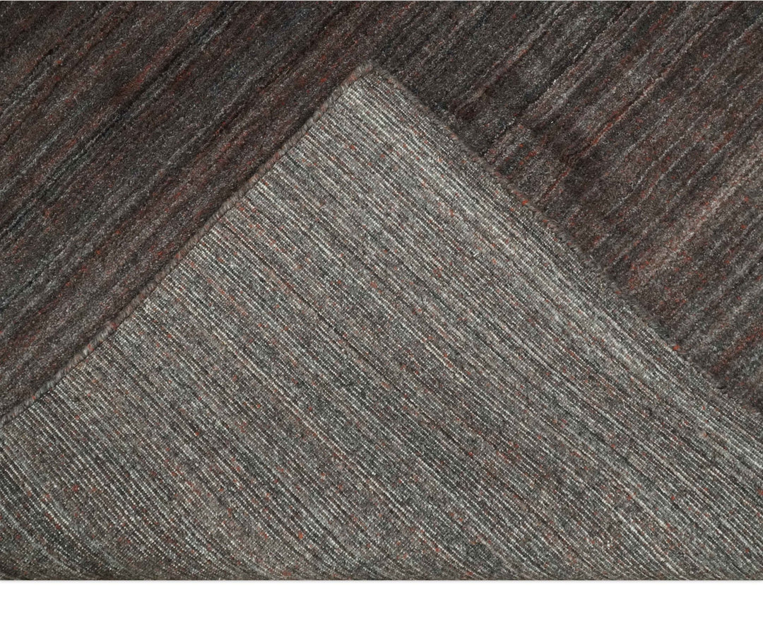 Solid Brown Scandinavian 5x7 Blended Wool Flatwoven Area Rug, Dinning, Kids Rug | HL17 - The Rug Decor