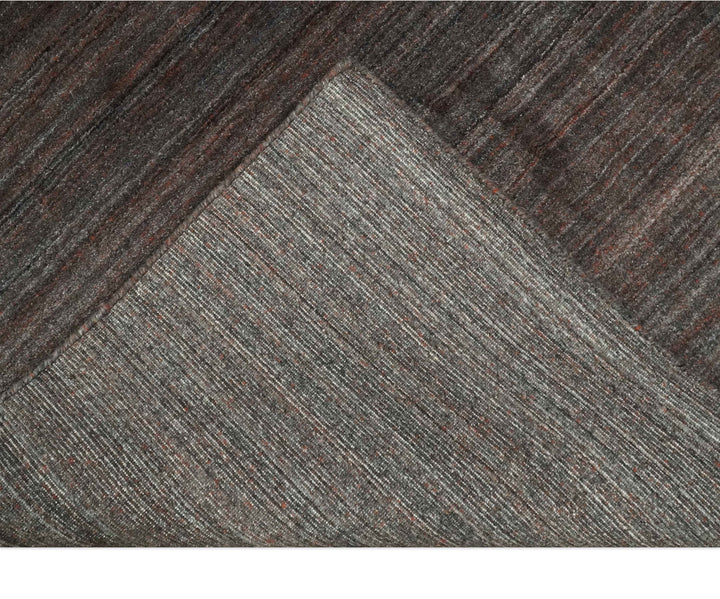 Solid Brown Scandinavian 5x7 Blended Wool Flatwoven Area Rug, Dinning, Kids Rug | HL17 - The Rug Decor