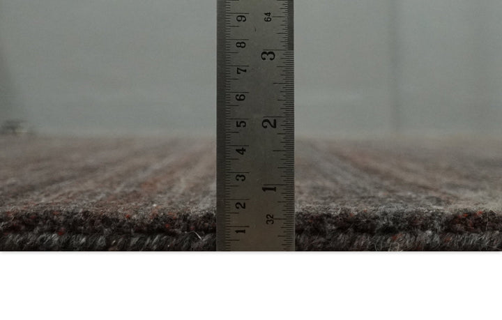 Solid Brown Scandinavian 5x7 Blended Wool Flatwoven Area Rug, Dinning, Kids Rug | HL17 - The Rug Decor