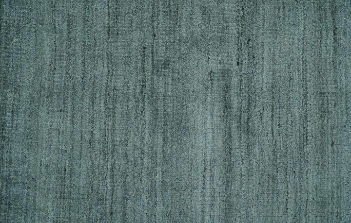 Solid Charcoal and Teal Scandinavian 8x10 Hand Made Blended Wool Flatwoven Area Rug | KE8 - The Rug Decor