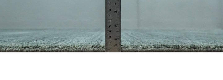 Solid Charcoal and Teal Scandinavian 8x10 Hand Made Blended Wool Flatwoven Area Rug | KE8 - The Rug Decor