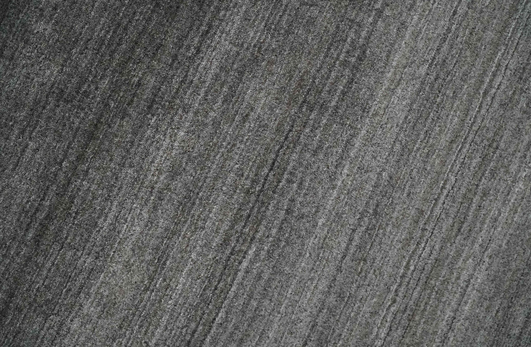 Solid Charcoal Scandinavian 5x7 Blended Bamboo Silk Flatwoven Area Rug, Dinning, Kids Rug | HL44 - The Rug Decor