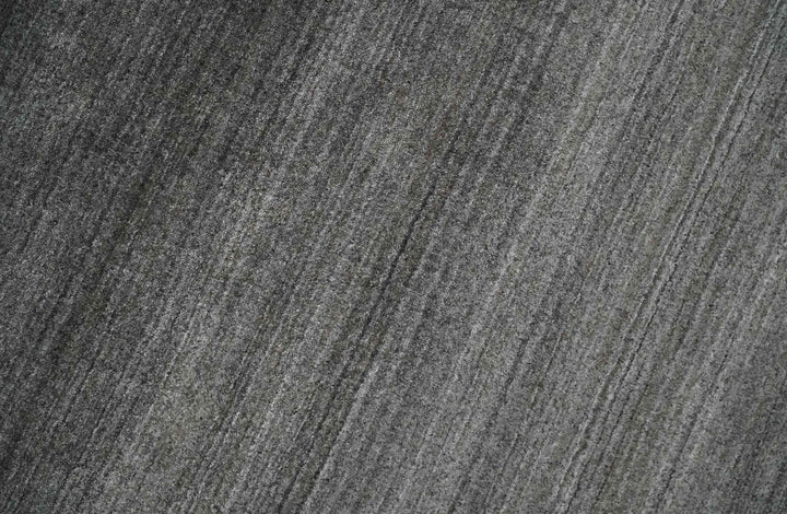 Solid Charcoal Scandinavian 5x7 Blended Bamboo Silk Flatwoven Area Rug, Dinning, Kids Rug | HL44 - The Rug Decor