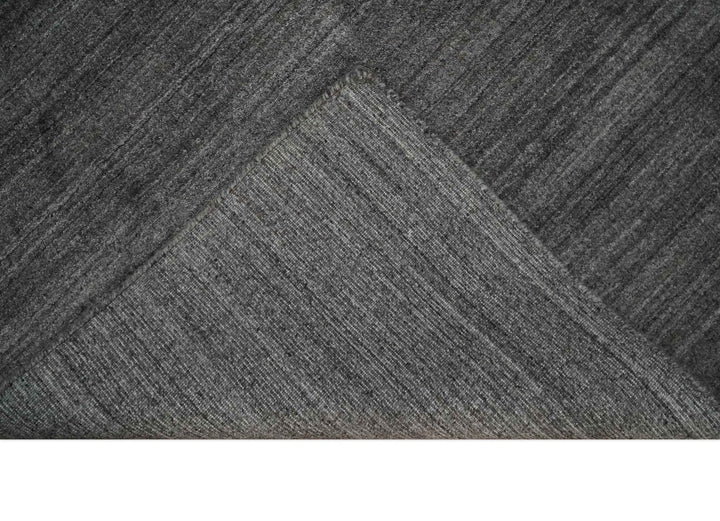 Solid Charcoal Scandinavian 5x7 Blended Bamboo Silk Flatwoven Area Rug, Dinning, Kids Rug | HL44 - The Rug Decor