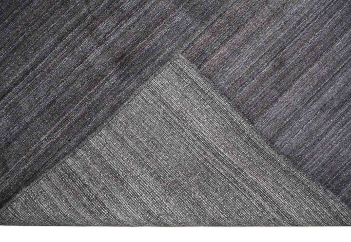 Solid Charcoal Scandinavian 5x7 Blended Wool Flatwoven Area Rug, Dinning, Kids Rug | HL14 - The Rug Decor