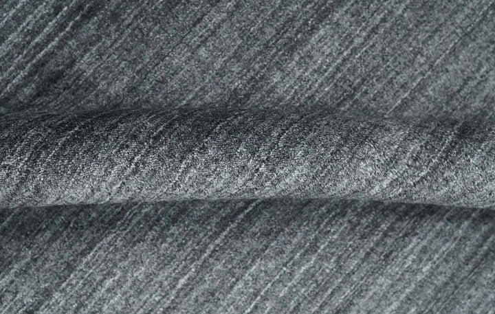 Solid Dark Gray Scandinavian 5x7 Blended Bamboo Silk Flatwoven Area Rug, Dinning, Kids Rug | HL32 - The Rug Decor