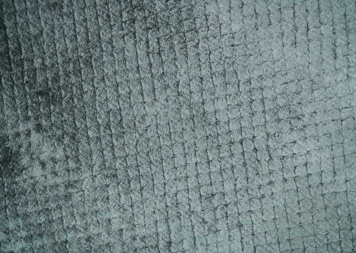 Solid Gray 2x3 Modern Geometrical Cross diamond design Hand Made art silk Area Rug | N2223 - The Rug Decor