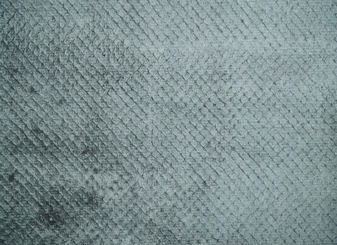 Solid Gray 2x3 Modern Geometrical Cross diamond design Hand Made art silk Area Rug | N2223 - The Rug Decor