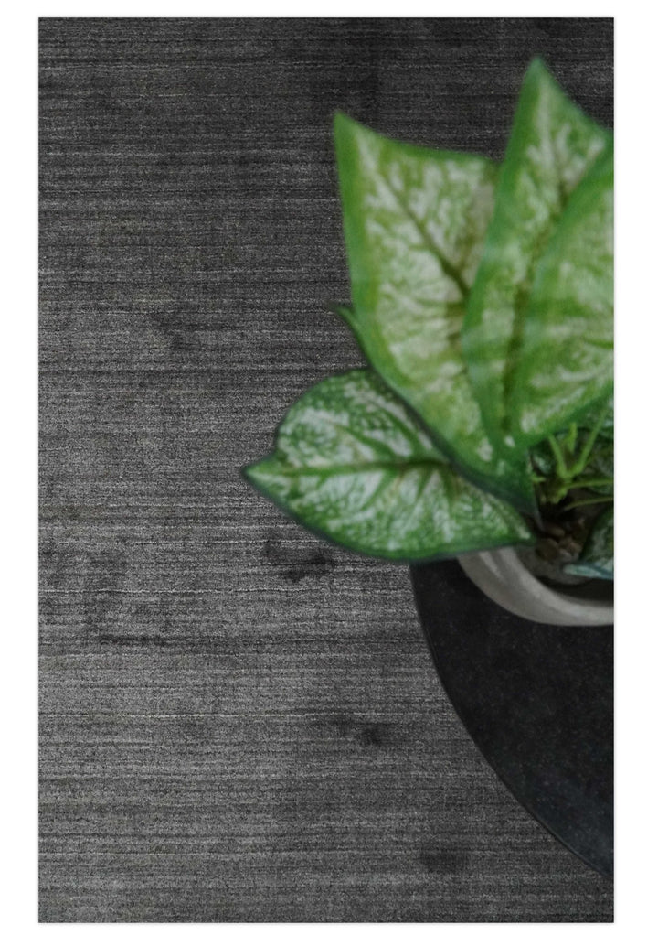 Solid Gray Scandinavian 5x7 Blended Wool Flatwoven Area Rug | HL21 - The Rug Decor