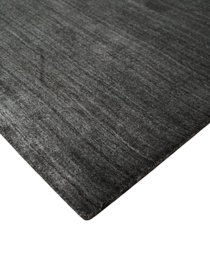 Solid Gray Scandinavian 5x7 Blended Wool Flatwoven Area Rug | HL21 - The Rug Decor