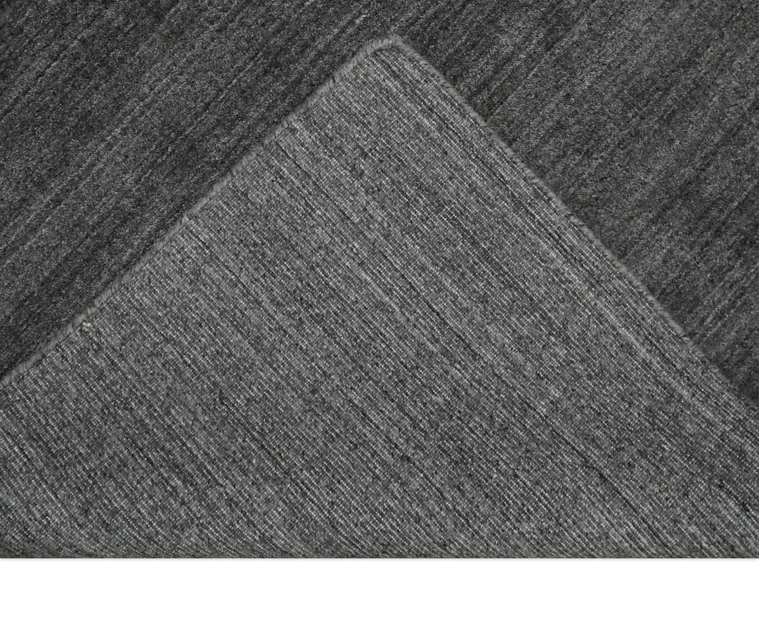Solid Gray Scandinavian 5x7 Blended Wool Flatwoven Area Rug | HL21 - The Rug Decor