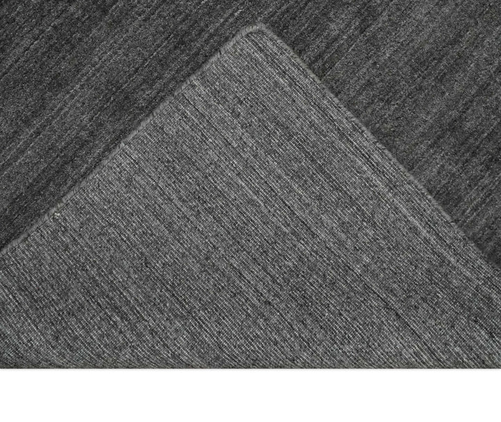 Solid Gray Scandinavian 5x7 Blended Wool Flatwoven Area Rug | HL21 - The Rug Decor