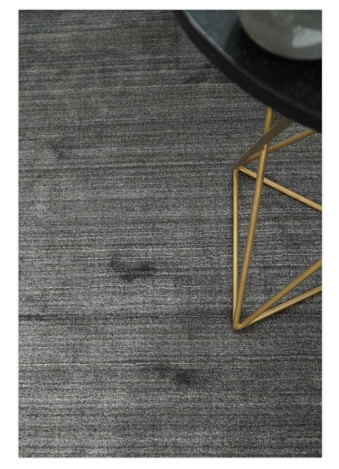 Solid Gray Scandinavian 5x7 Blended Wool Flatwoven Area Rug | HL21 - The Rug Decor