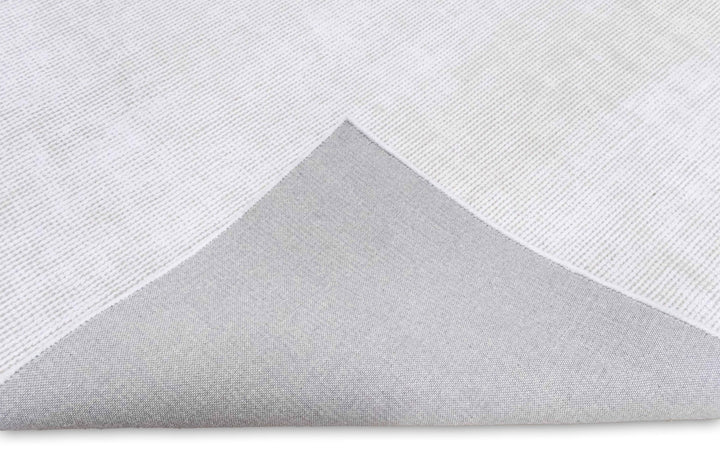 Solid Ivory Hand Made Textured Wool Area Rug | Low Pile | No Shedding | TRD163 - The Rug Decor