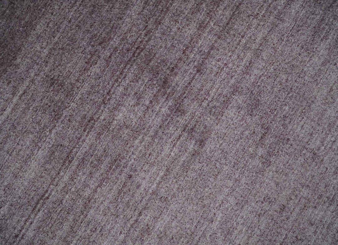 Solid Lavender Purple Scandinavian 5x7 Blended Wool Flatwoven Area Rug | HL12 - The Rug Decor